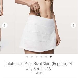 Lululemon Pace Rival Skirt